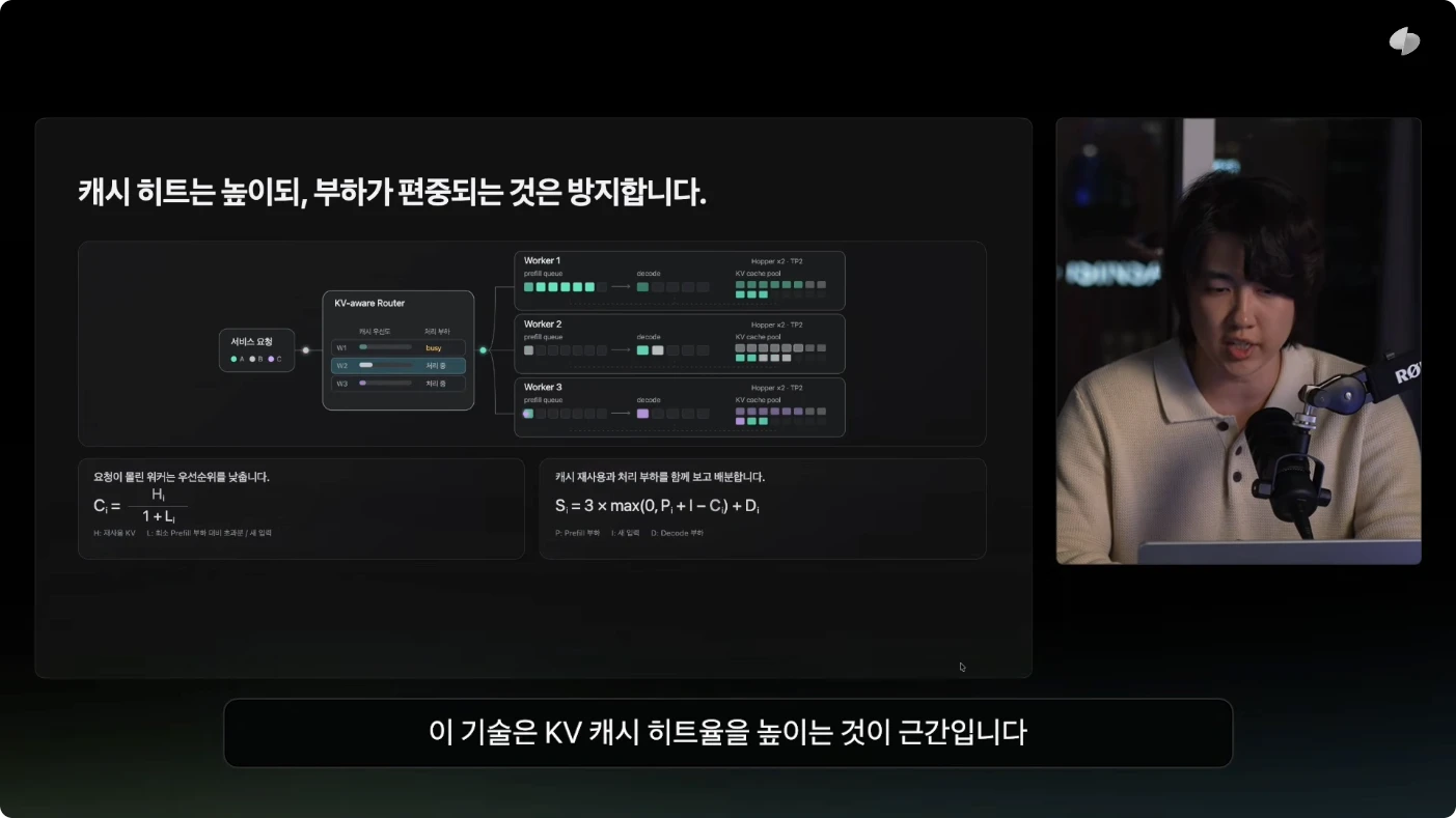캐시 재사용 이득과 워커 부하를 함께 반영하는 라우팅