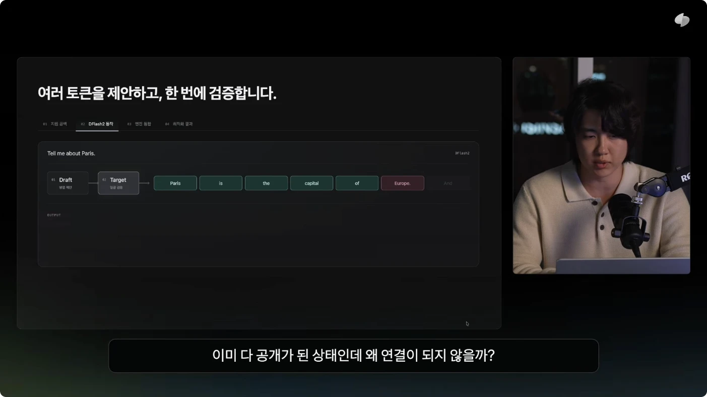 여러 후보 토큰을 제안한 뒤 한 번에 검증하는 흐름